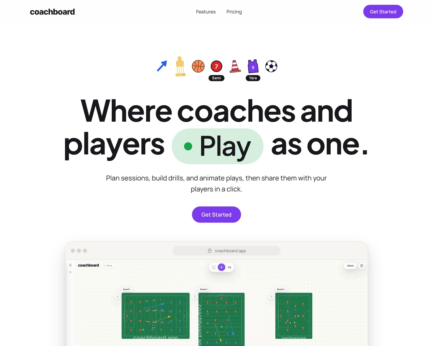 Coach Board — tactical whiteboard app